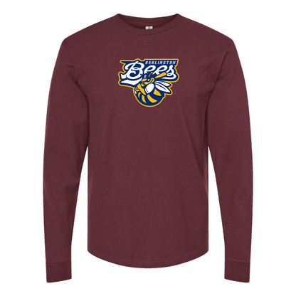 Men's Burlington Bees  Logo Cotton Long Sleeve T-Shirt