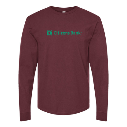 Men's Citizens Bank Logo Cotton Long Sleeve T-Shirt
