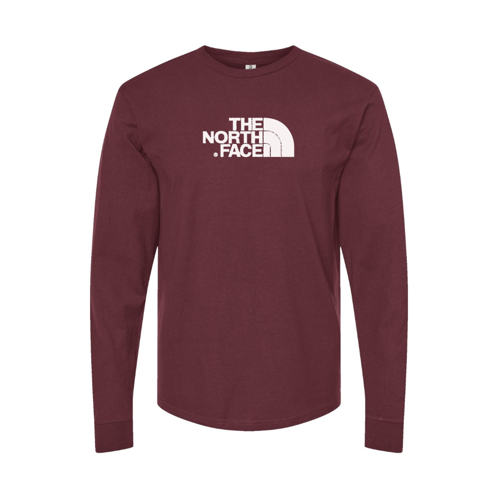 Men's The North Face Black Logo white Long Sleeve T-Shirt