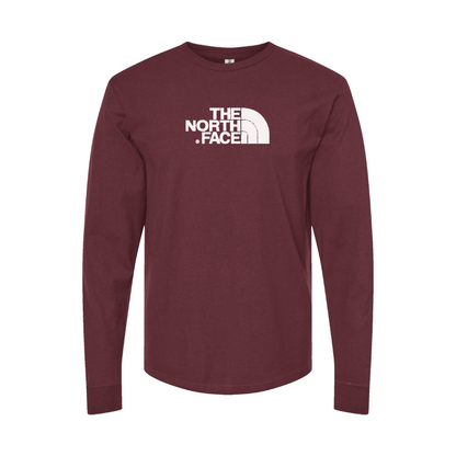 Men's The North Face Black Logo white Long Sleeve T-Shirt