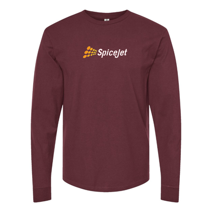 Men's SpiceJet Logo  Cotton Long Sleeve T-Shirt