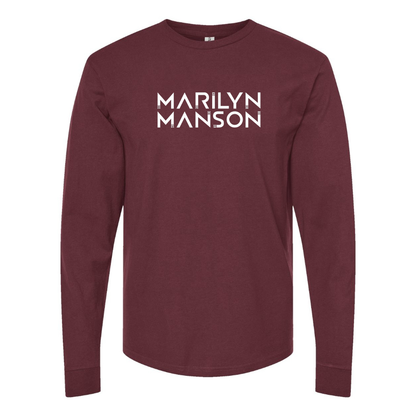 Men's Marilyn Manson Logo Cotton Long Sleeve T-Shirt