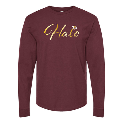 Men's Halo Logo Cotton Long Sleeve T-Shirt
