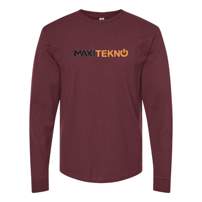 Men's Maxitekno Logo Cotton Long Sleeve T-Shirt
