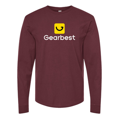 Men's Gearbest  Logo  Cotton Long Sleeve T-Shirt