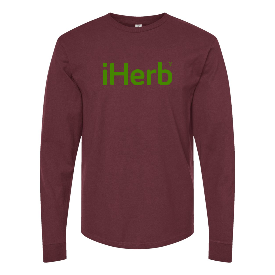 Men's iHerb Logo Cotton Long Sleeve T-Shirt