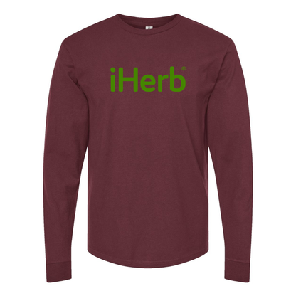 Men's iHerb Logo Cotton Long Sleeve T-Shirt