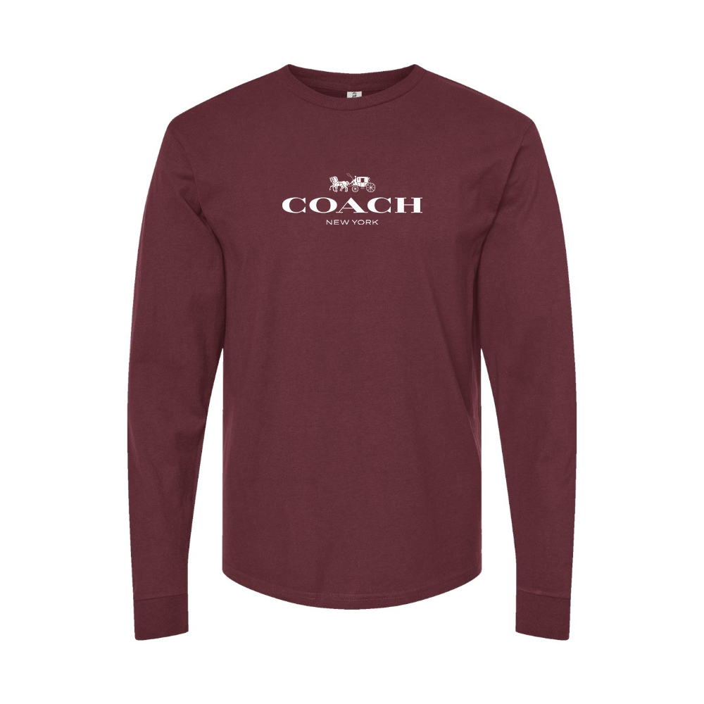 Men's Coach Logo Long Sleeve T-Shirt