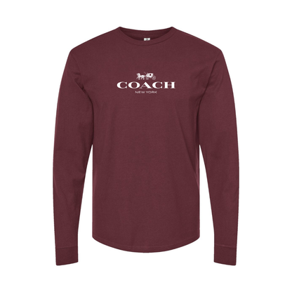 Men's Coach Logo Long Sleeve T-Shirt