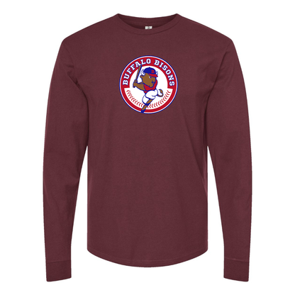 Men's Buffalo Bisons Logo Cotton Long Sleeve T-Shirt