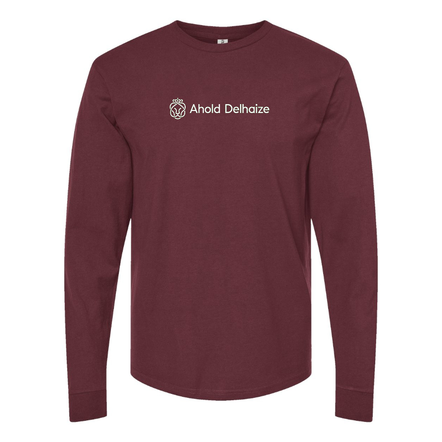 Men's Ahold Delhaize Vertical Logo  Cotton Long Sleeve T-Shirt