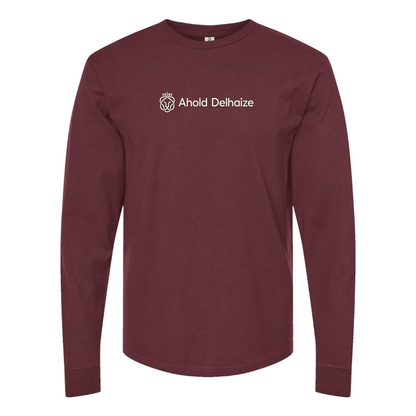 Men's Ahold Delhaize Vertical Logo  Cotton Long Sleeve T-Shirt