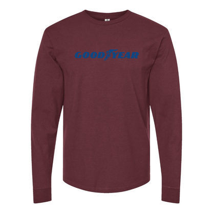 Men's Goodyear Logo Cotton Long Sleeve T-Shirt