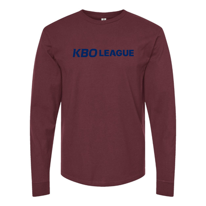 Men's KBO League Logo Cotton Long Sleeve T-Shirt