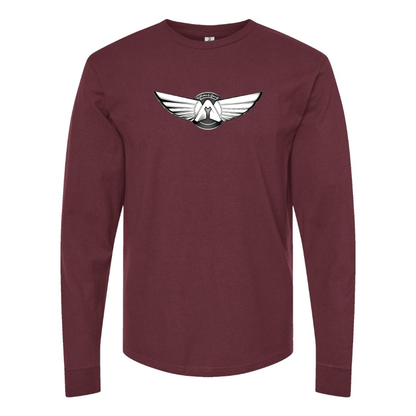Men's Yuanhang Logo  Cotton Long Sleeve T-Shirt