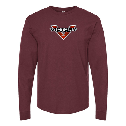 Men's Victory Logo Cotton Long Sleeve T-Shirt