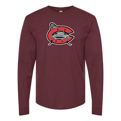 Men's Carolina Mudcats Logo Cotton Long Sleeve T-Shirt