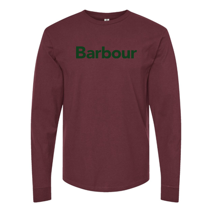 Men's Barbour Logo Cotton Long Sleeve T-Shirt