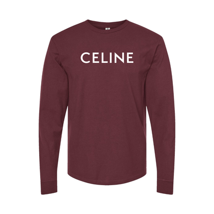 Men's Celine Logo Long Sleeve T-Shirt