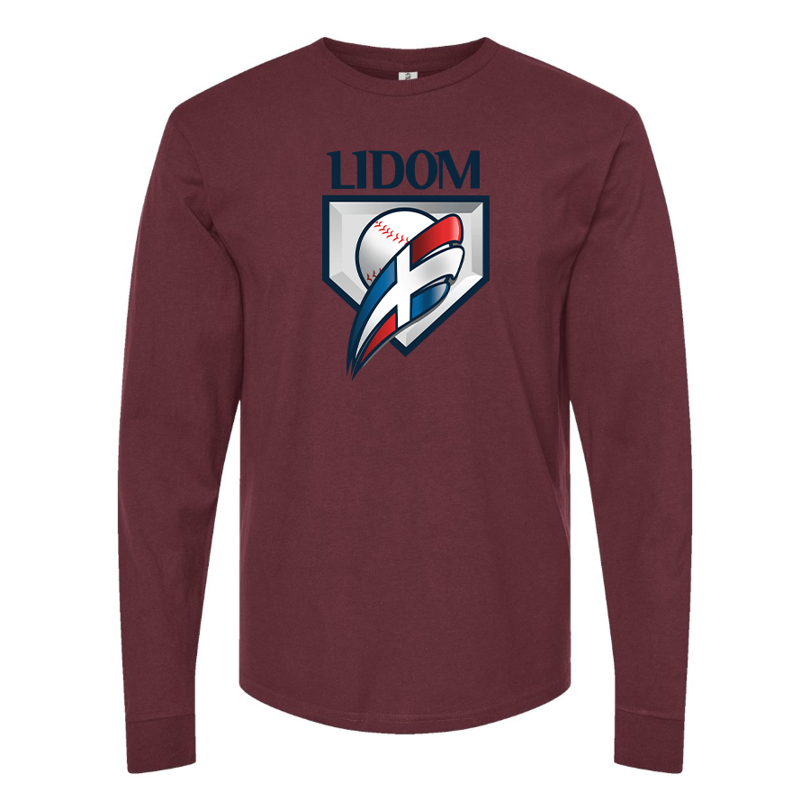 Men's  Lidom Logo Cotton Long Sleeve T-Shirt