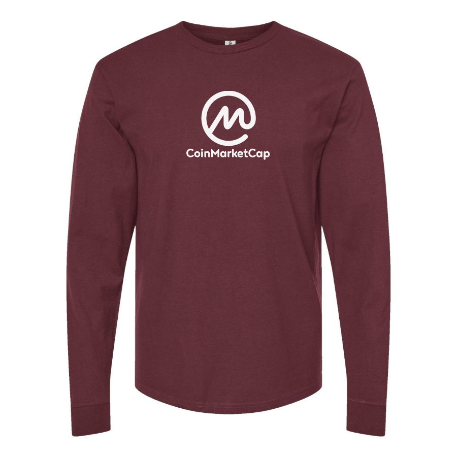 Men's CoinMarketCap Logo Cotton Long Sleeve T-Shirt