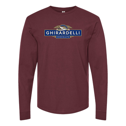 Men's Ghirardell Logo Cotton Long Sleeve T-Shirt