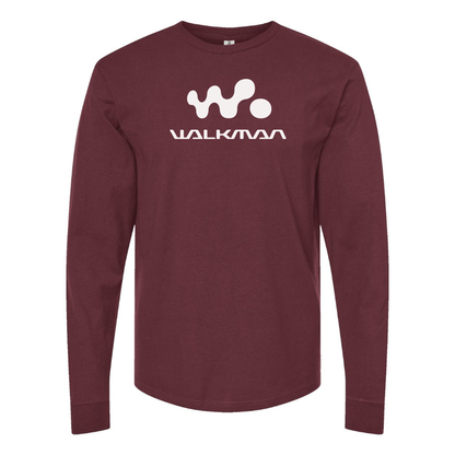 Men's Walkman Logo Cotton Long Sleeve T-Shirt