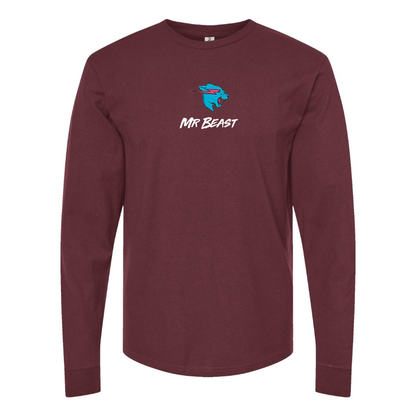 Men's  Mr Beast Logo Cotton Long Sleeve T-Shirt