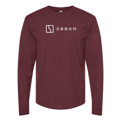 Men's Zeekr Logo Cotton Long Sleeve T-Shirt