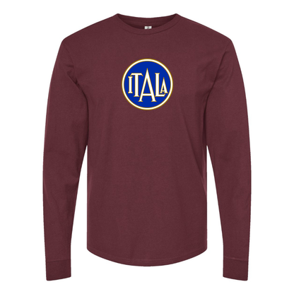 Men's  Itala Logo Cotton Long Sleeve T-Shirt