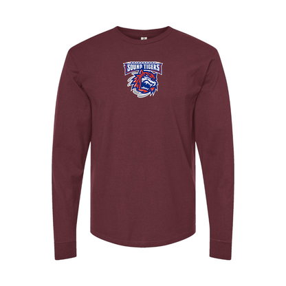 Men's Bridgeport Sound Tigers Logo Long Sleeve T-Shirt