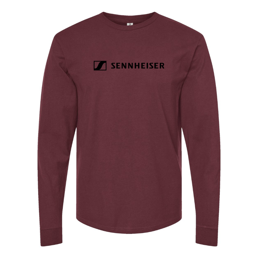 Men's Sennheiser Logo  Cotton Long Sleeve T-Shirt