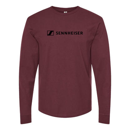 Men's Sennheiser Logo  Cotton Long Sleeve T-Shirt