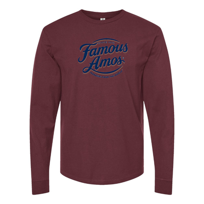 Men's Famous Amos Logo Cotton Long Sleeve T-Shirt