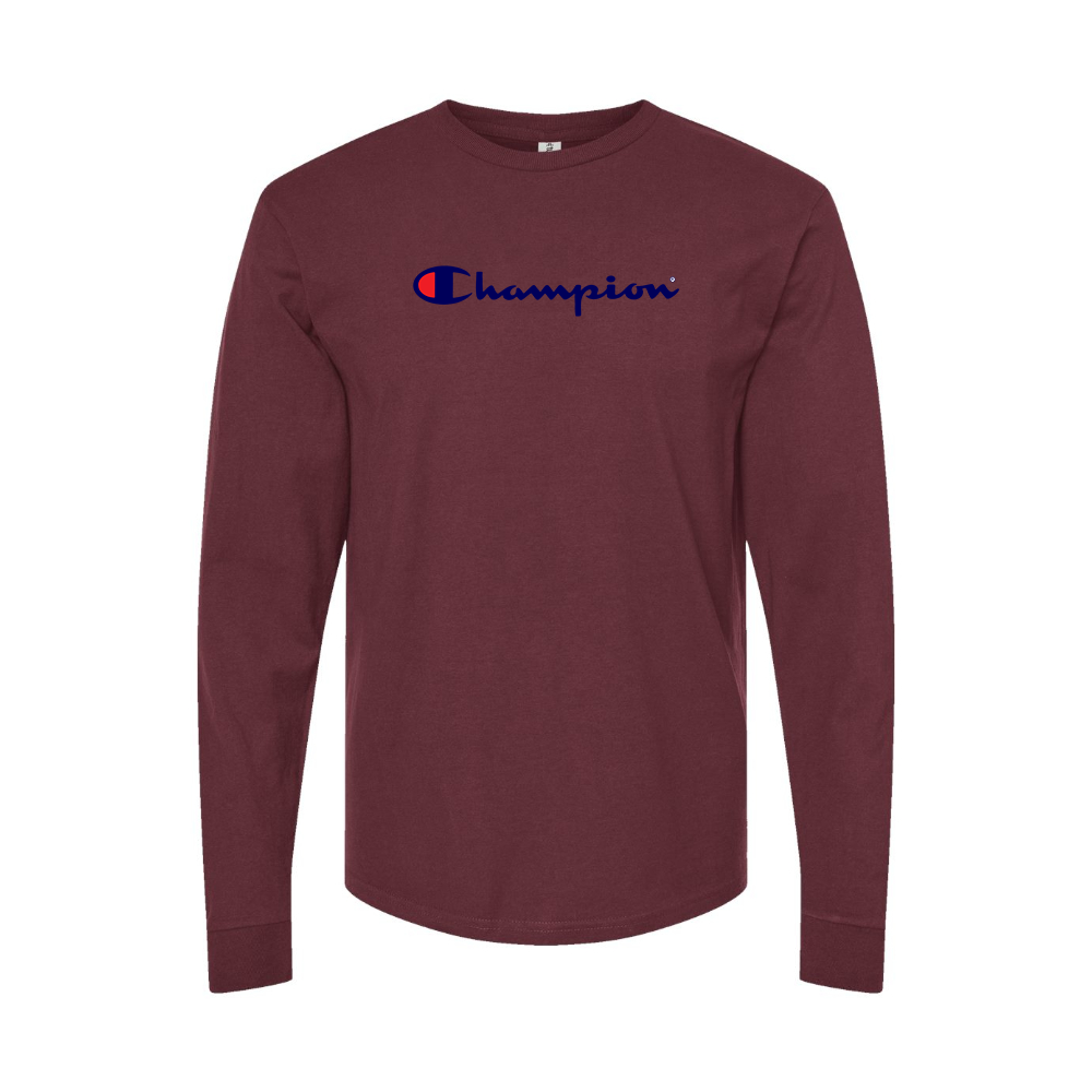 Men's Champion Logo Long Sleeve T-Shirt