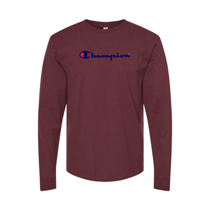 Men's Champion Logo Long Sleeve T-Shirt