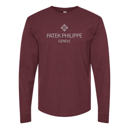 Men's  Patek Philippe  Logo  Cotton Long Sleeve T-Shirt