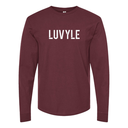 Men's Luvyle Logo Cotton Long Sleeve T-Shirt