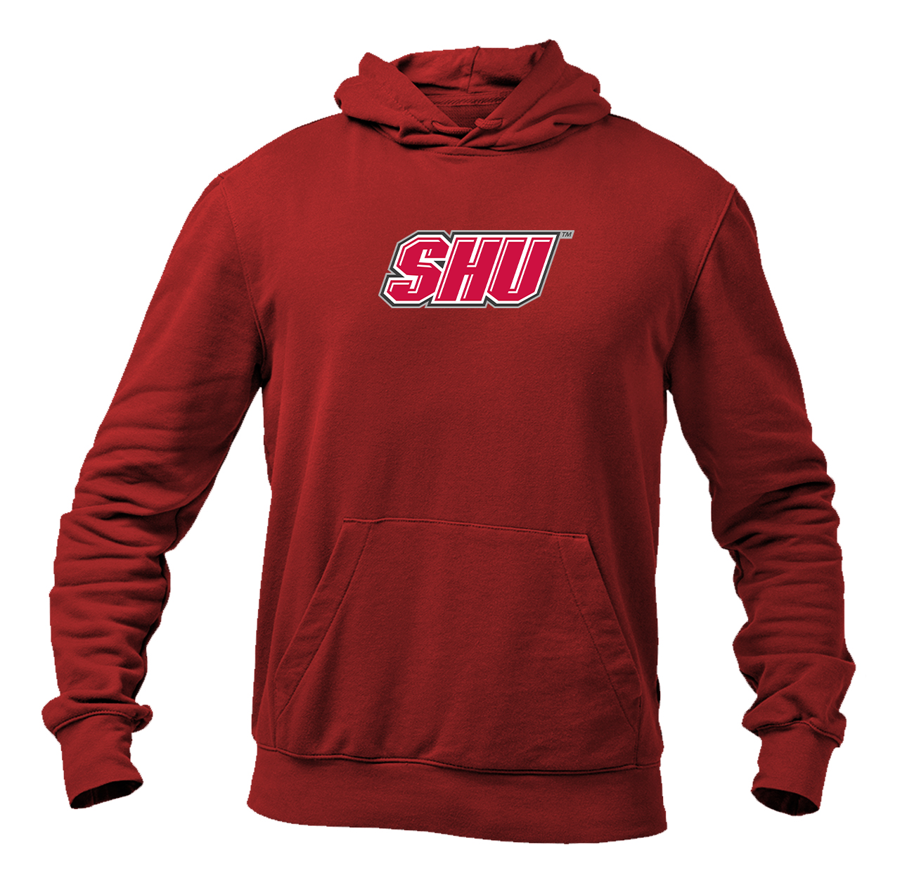 Men's Sacred Heart Pioneers Logo Gildan  Heavy Blend Hooded Sweatshirt