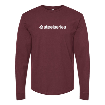 Men's Steelseries Logo Cotton Long Sleeve T-Shirt