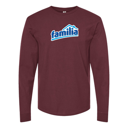 Men's Familia Logo Cotton Long Sleeve T-Shirt