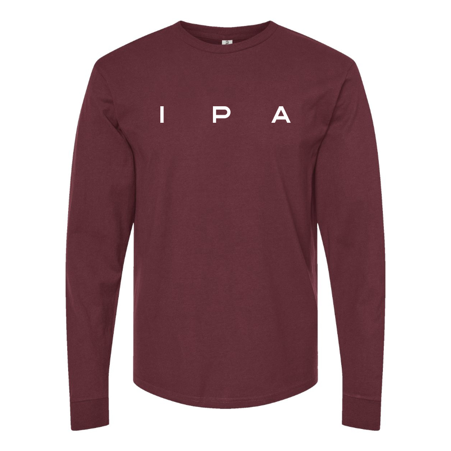 Men's IPA Logo Cotton Long Sleeve T-Shirt