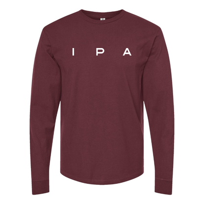 Men's IPA Logo Cotton Long Sleeve T-Shirt