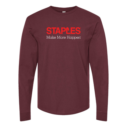 Men's Staples Logo  Cotton Long Sleeve T-Shirt