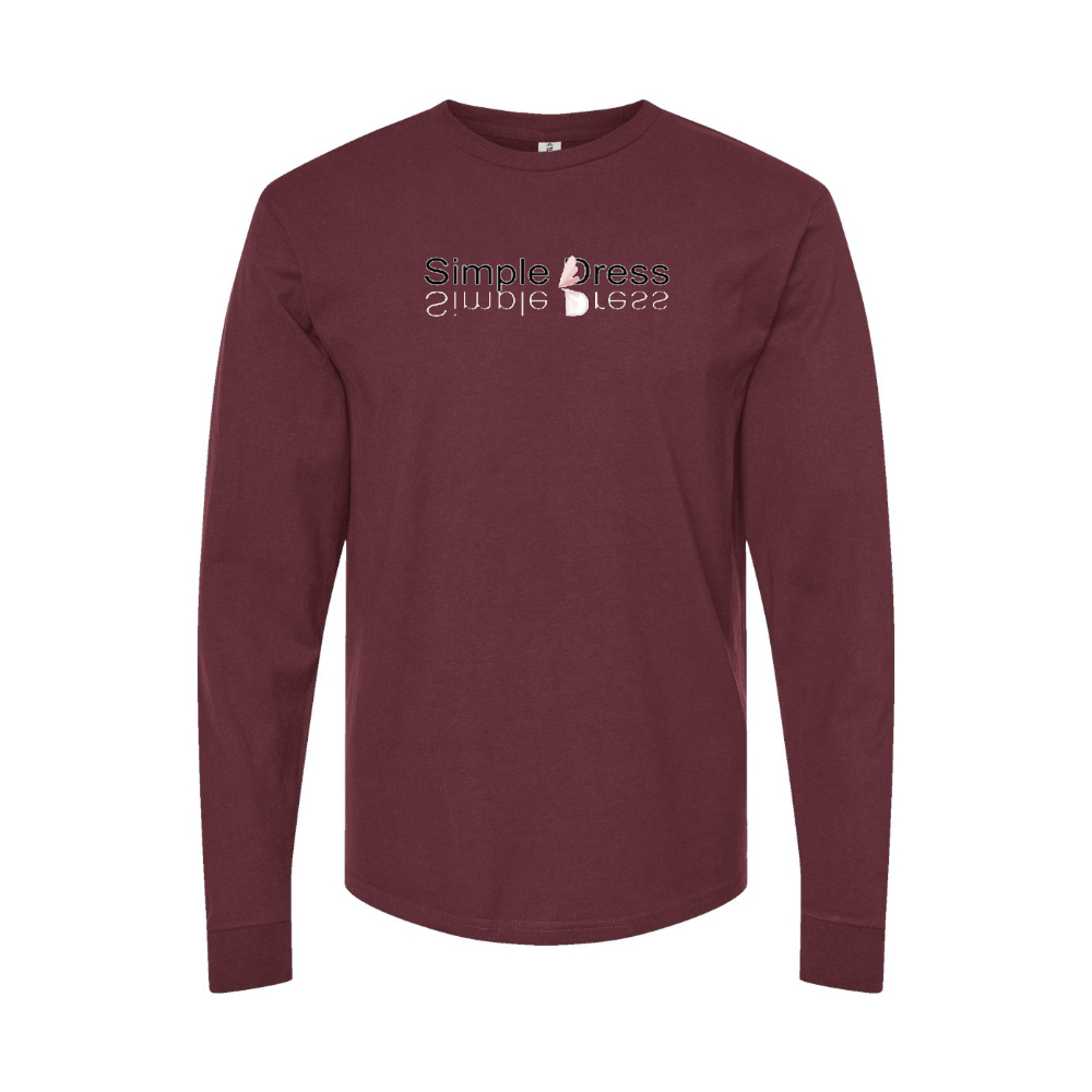 Men's Simple Dress Logo Long Sleeve T-Shirt