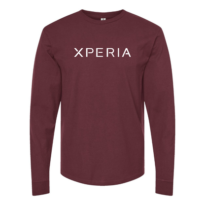 Men's  Xperia Logo Cotton Long Sleeve T-Shirt