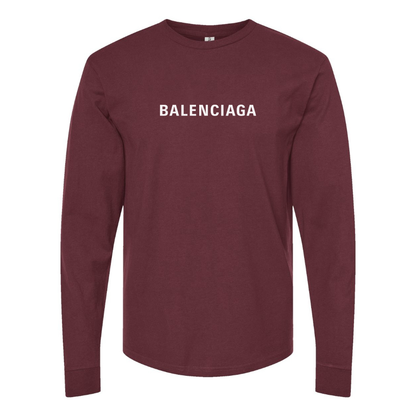 Men's Balenciaga Logo Cotton Long Sleeve T-Shirt
