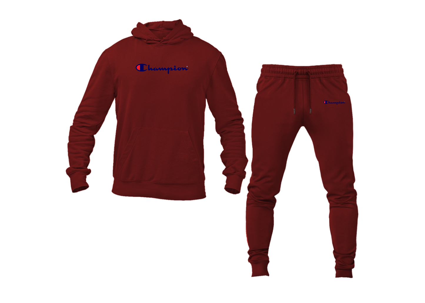 Men's Champion Logo Hoodie Joggers Set