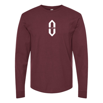 Men's Aito Logo Cotton Long Sleeve T-Shirt