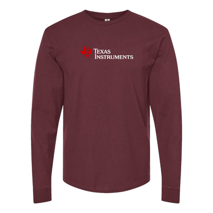 Men's  Texas Instruments Logo  Cotton Long Sleeve T-Shirt